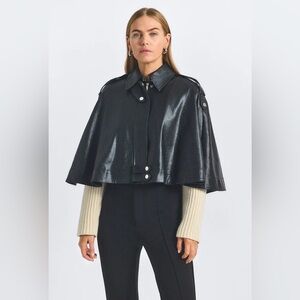 *NWT* Derek Lam 10 Crosby Beatrix Coated Twill Cape Jacket